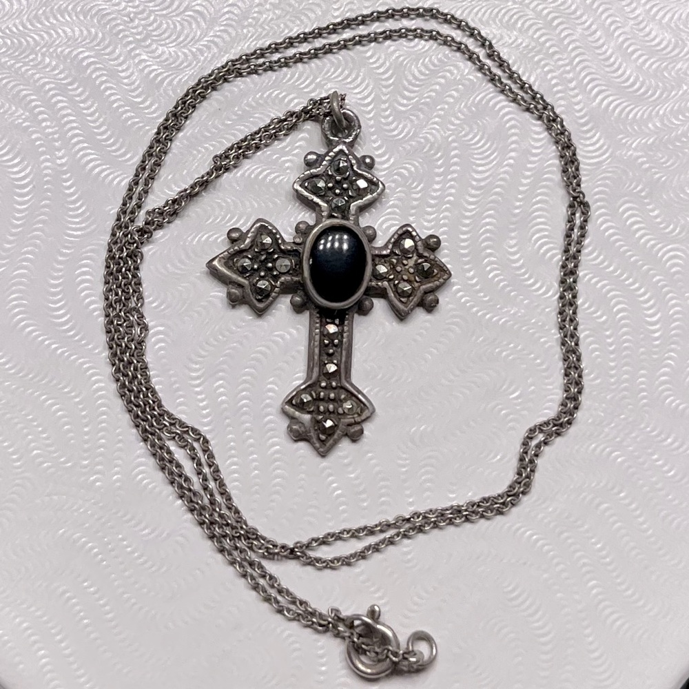Marcasite cross 925